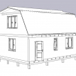 Каркасный дом 6х8 с мансардой  - Дачное строительство | Окна, балконы, лоджии