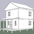 Каркасный дом 6х6 двухэтажный  - Дачное строительство | Окна, балконы, лоджии