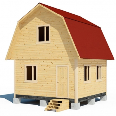 Проект двухэтажного каркасного дома 5х5 - Дачное строительство | Окна, балконы, лоджии