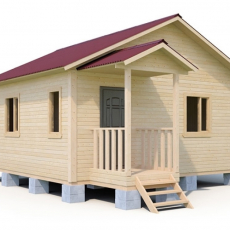 Проект каркасного дома 6х6 с крыльцом - Дачное строительство | Окна, балконы, лоджии