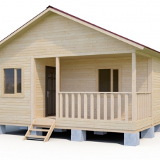 Проект каркасного дома 6х6 с верандой - Дачное строительство | Окна, балконы, лоджии