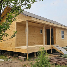 Каркасная баня 9.6х4.3 с верандой  - Дачное строительство | Окна, балконы, лоджии