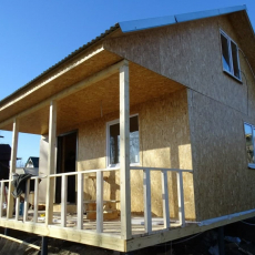 Каркасный дом 5х6 с верандой  - Дачное строительство | Окна, балконы, лоджии