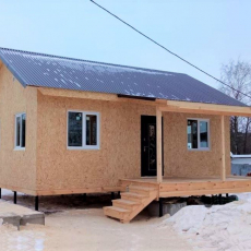 Каркасный дом 6х8 одноэтажный с крыльцом - Дачное строительство | Окна, балконы, лоджии