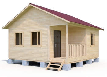 Проект каркасного дома 6х6 с верандой-крыльцом - Дачное строительство | Окна, балконы, лоджии