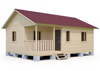 Проект каркасного дома 6х8 с верандой-крыльцом - Дачное строительство | Окна, балконы, лоджии