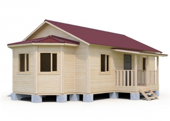 Проект каркасного дома 6х10 с эркером и крыльцом - Дачное строительство | Окна, балконы, лоджии