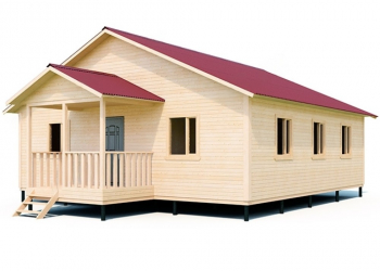 Проект каркасного дома 9х9 с крыльцом - Дачное строительство | Окна, балконы, лоджии