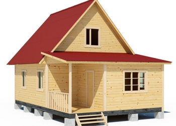 Проект двухэтажного каркасного дома 6х6 с теплой верандой - Дачное строительство | Окна, балконы, лоджии