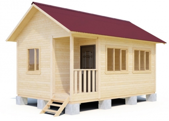 Проект каркасного дома 4х6 с верандой-крыльцом - Дачное строительство | Окна, балконы, лоджии