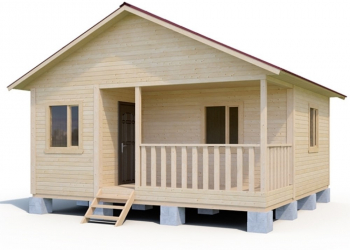 Проект каркасного дома 6х6 с верандой - Дачное строительство | Окна, балконы, лоджии