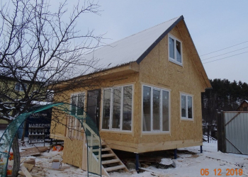 Каркасный дом 5,5х7 с мансардой  - Дачное строительство | Окна, балконы, лоджии