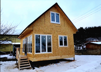 Каркасный дом 5,5х7 с мансардой  - Дачное строительство | Окна, балконы, лоджии