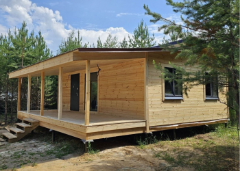 Каркасный дом 6х8 с верандой - Дачное строительство | Окна, балконы, лоджии