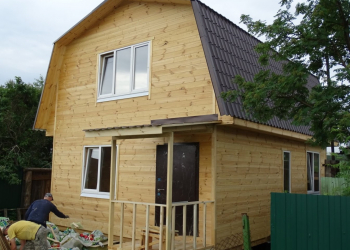 Каркасный дом 6х8 с мансардой  - Дачное строительство | Окна, балконы, лоджии