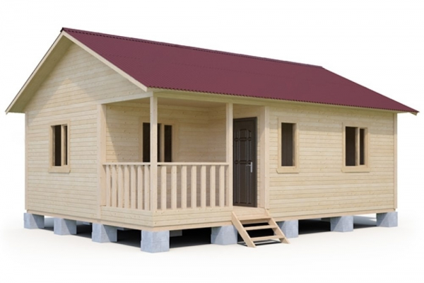 Проект каркасного дома 6х8 с верандой-крыльцом - Дачное строительство | Окна, балконы, лоджии