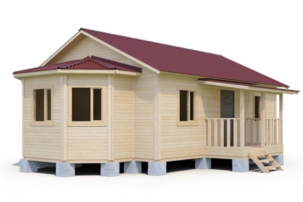 Проект каркасного дома 6х10 с эркером и крыльцом - Дачное строительство | Окна, балконы, лоджии