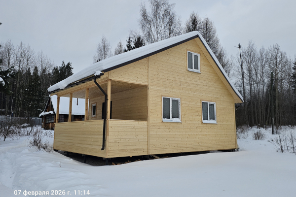 Каркасный дом 6х6  с мансардой 3х5.7м и верандой 2х6м - Дачное строительство | Окна, балконы, лоджии