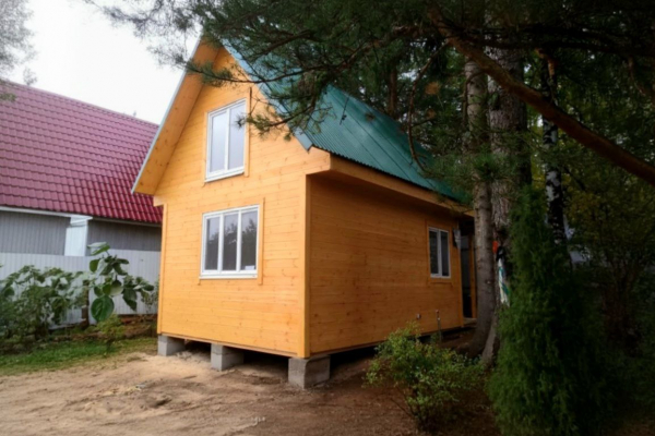 Каркасный дом 4х6 с мансардой 3х6 - Дачное строительство | Окна, балконы, лоджии