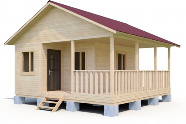 Проект каркасного дома 4х6 с угловой верандой - Дачное строительство | Окна, балконы, лоджии