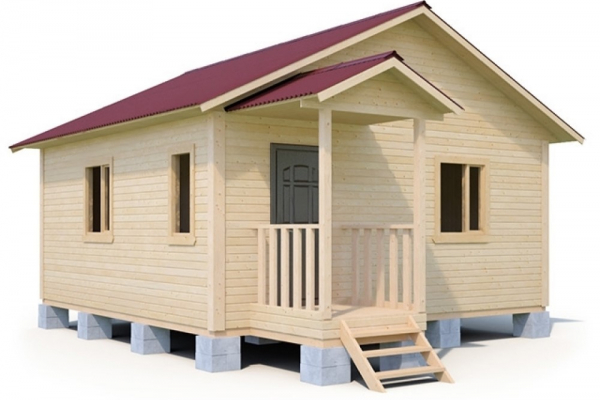 Проект каркасного дома 6х6 с крыльцом - Дачное строительство | Окна, балконы, лоджии