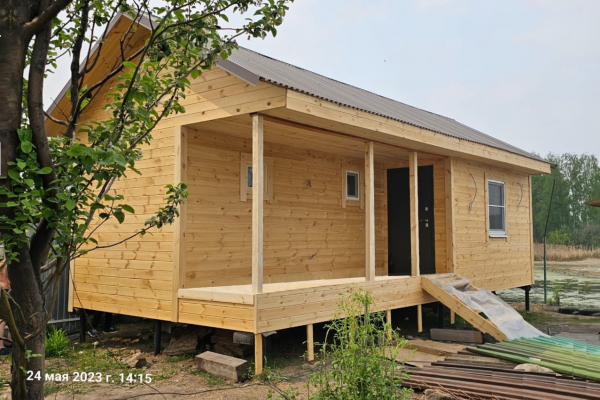 Каркасная баня 9.6х4.3 с верандой  - Дачное строительство | Окна, балконы, лоджии