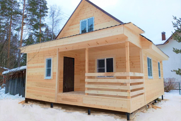 Каркасный дом 6х7 с тамбуром и верандой - Дачное строительство | Окна, балконы, лоджии