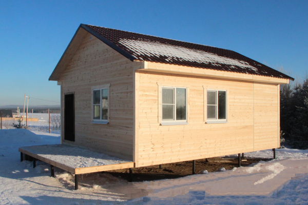 Каркасный дом 6х8 с террасой - Дачное строительство | Окна, балконы, лоджии