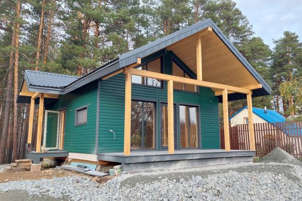 Каркасный дом 7х9 с верандой - Дачное строительство | Окна, балконы, лоджии