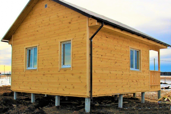 Каркасный дом-баня 6х6 с верандой  - Дачное строительство | Окна, балконы, лоджии