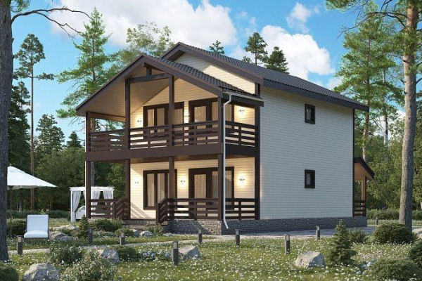 дом 8 на 9 метров двухэтажный.  - Дачное строительство | Окна, балконы, лоджии